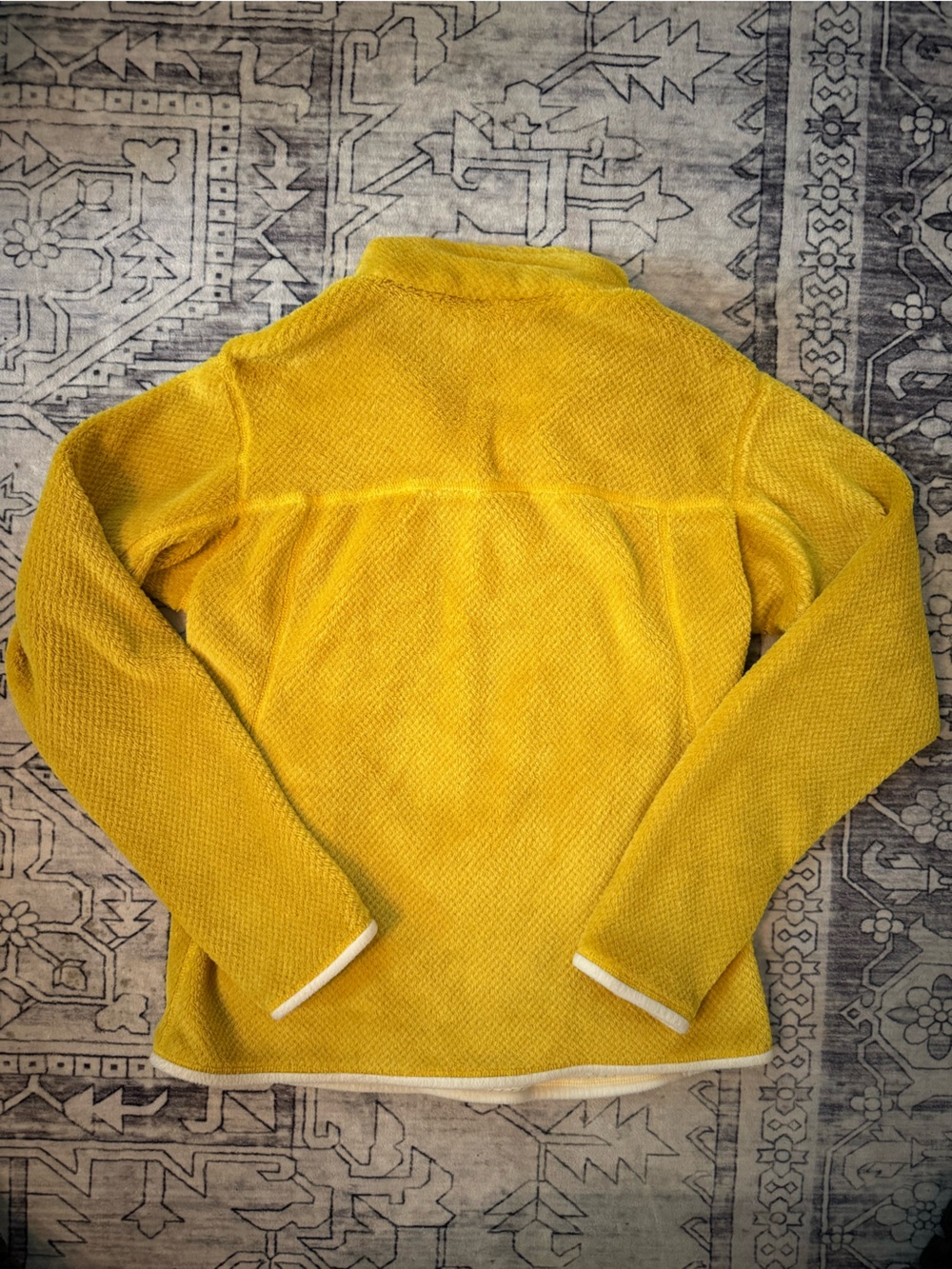 Patagonia Re Tool Snap Fleece Size M Yellow Women's Pullover 1/4 Pockets - Picture 2 of 3